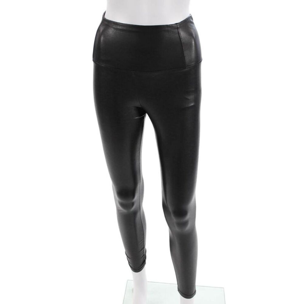 Wilfred Free Womens Elastic Waistband High Rise Faux Leather Leggings Black XS